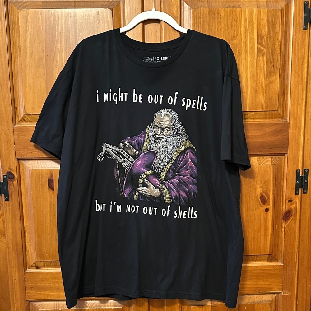 Threat Llama Black Wizard Graphic Tee 3XL